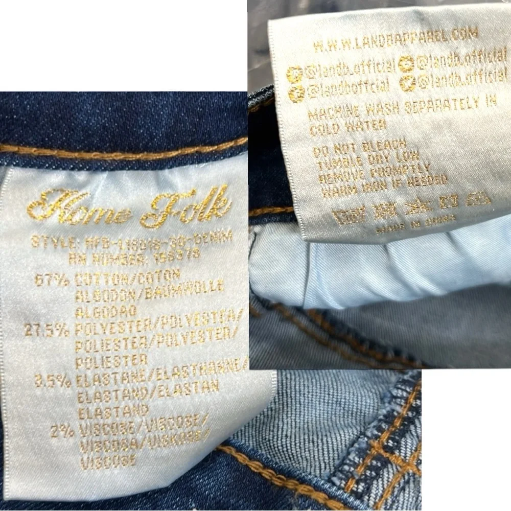 L&B/HomeFolk Plus Size Hitchhiker Mid Rise Flare Bell Bottom Jeans NEW - Picture 14 of 15